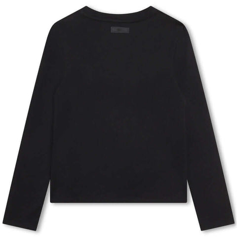 DKNY Girls Black Long Sleeve T-Shirt DKNY Girls Black Long Sleeve T-Shirt
