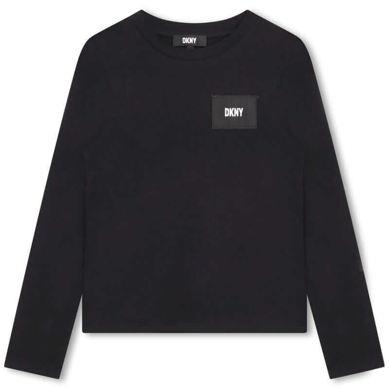 DKNY Girls Black Long Sleeve T-Shirt DKNY Girls Black Long Sleeve T-Shirt