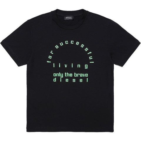 Diesel Boys Black Brave T-Shirt Diesel Boys Black Brave T-Shirt