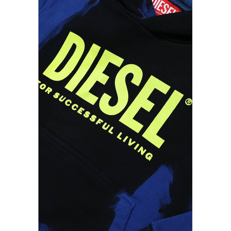 Diesel Boys Black Cotton Surf Hoodie Diesel Boys Black Cotton Surf Hoodie