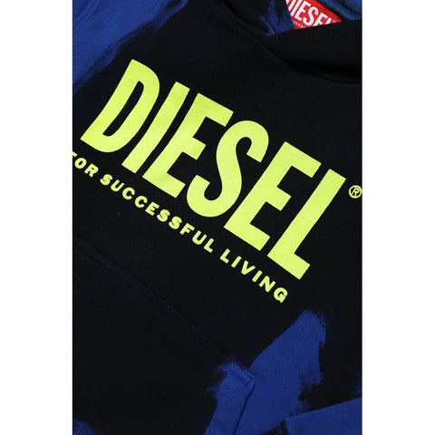 Diesel Boys Black Cotton Surf Hoodie Diesel Boys Black Cotton Surf Hoodie