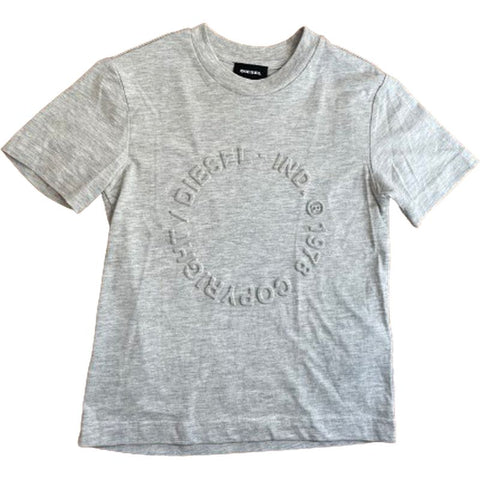 Diesel Boys Grey Embossed T-Shirt Diesel Boys Grey Embossed T-Shirt