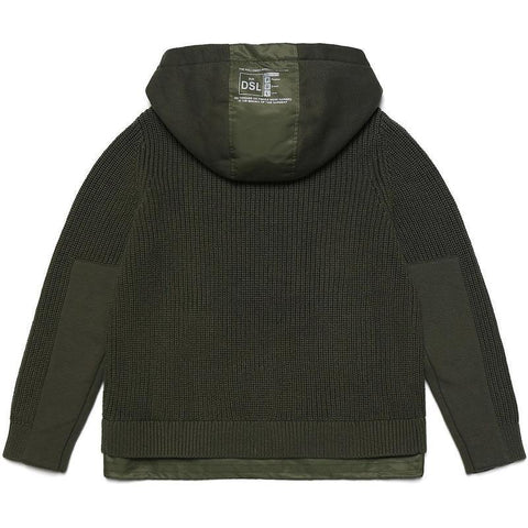 Diesel Boys Khaki Zip-Up Jacket Diesel Boys Khaki Zip-Up Jacket