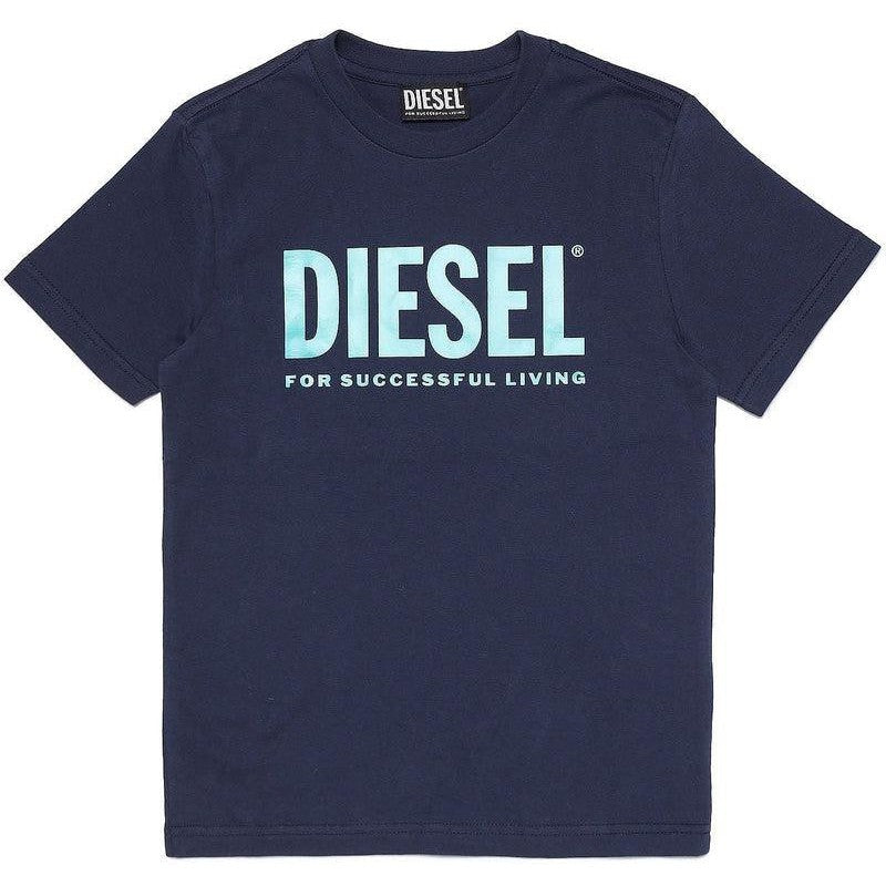 Diesel Boys Navy Living Print T-Shirt Diesel Boys Navy Living Print T-Shirt