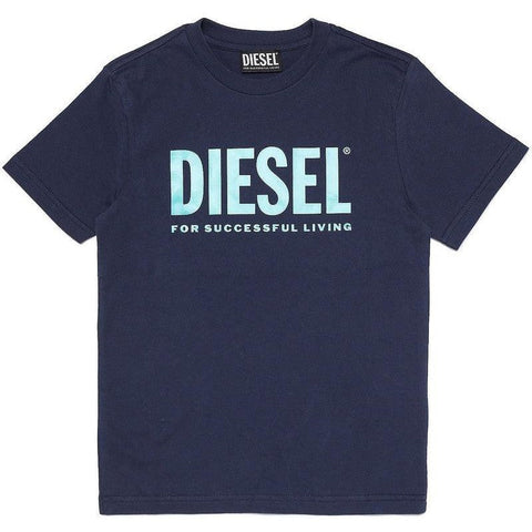 Diesel Boys Navy Living Print T-Shirt Diesel Boys Navy Living Print T-Shirt