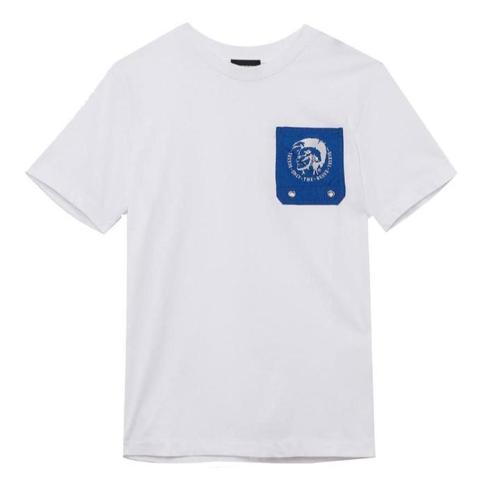 Diesel Boys White 'Brave' T-Shirt Diesel Boys White 'Brave' T-Shirt
