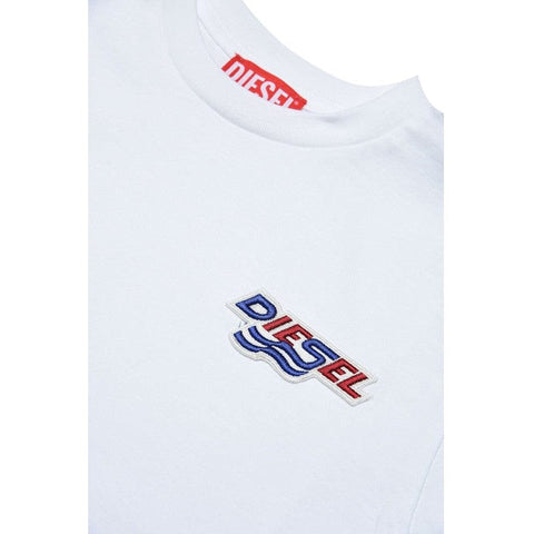 Diesel Boys White Icon Logo T-Shirt Diesel Boys White Icon Logo T-Shirt