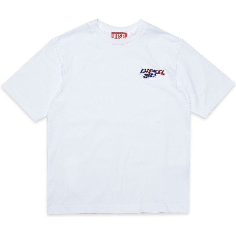 Diesel Boys White Icon Logo T-Shirt Diesel Boys White Icon Logo T-Shirt
