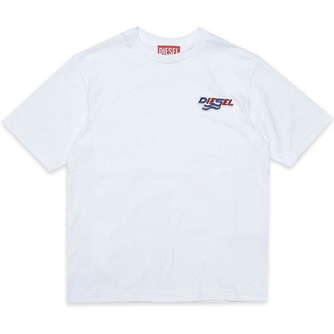 Diesel Boys White Icon Logo T-Shirt Diesel Boys White Icon Logo T-Shirt