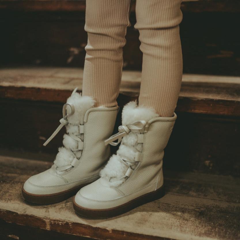 Donsje Girls Cream Sonny Boots Donsje Girls Cream Sonny Boots