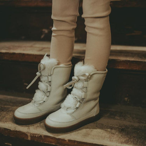 Donsje Girls Cream Sonny Boots Donsje Girls Cream Sonny Boots