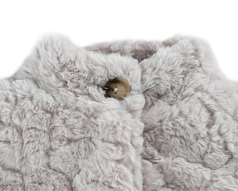 Donsje Girls Grey Faux Fur Mila Jacket Donsje Girls Grey Faux Fur Mila Jacket