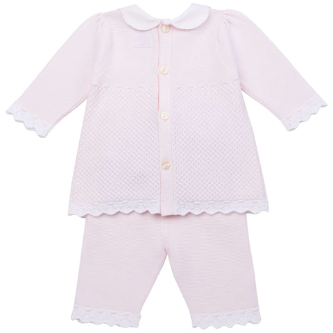 Emile Et Rose Baby Girls Pink Knitted Set Emile Et Rose Baby Girls Pink Knitted Set