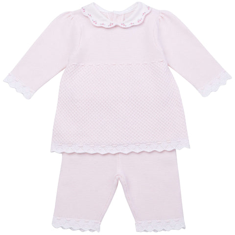 Emile Et Rose Baby Girls Pink Knitted Set Emile Et Rose Baby Girls Pink Knitted Set