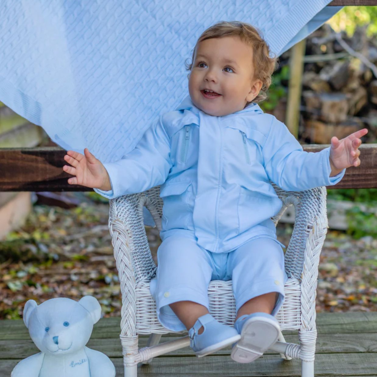 Emile Et Rose Boys Blue Benji Hooded Jacket Emile Et Rose Boys Blue Benji Hooded Jacket