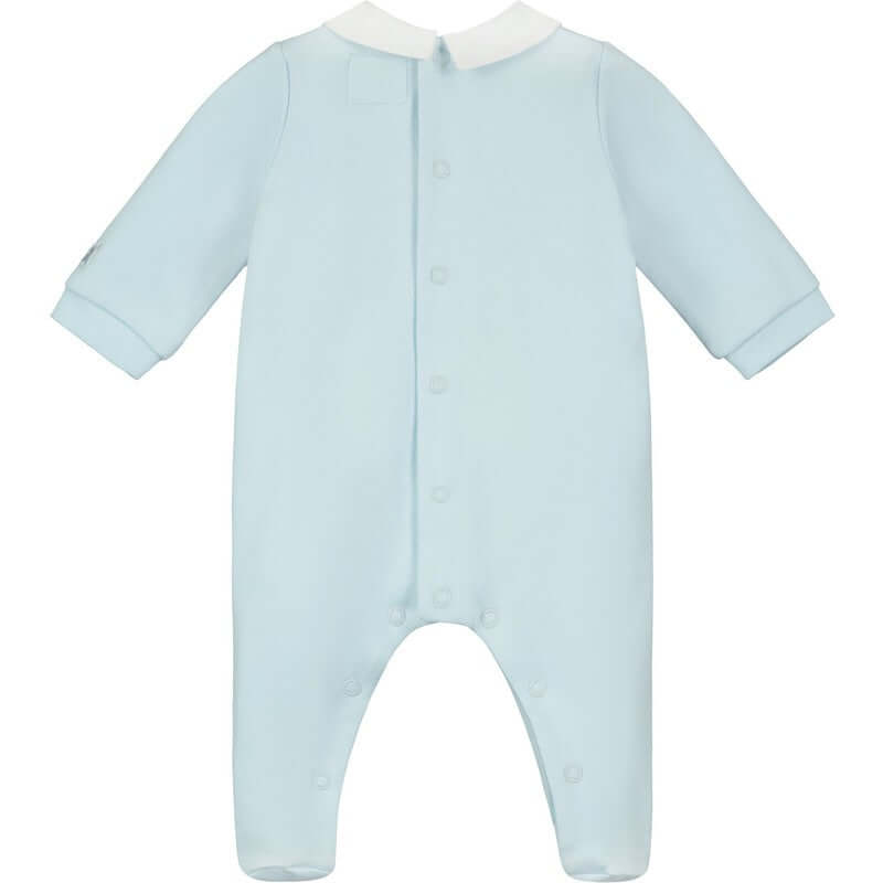 Emile Et Rose Boys Blue Cotton Freddie Babygrow Emile Et Rose Boys Blue Cotton Freddie Babygrow