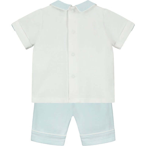 Emile Et Rose Boys Blue cotton Horse Print Shorts Set Emile Et Rose Boys Blue cotton Horse Print Shorts Set