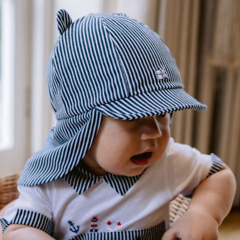Emile Et Rose Boys Navy Striped Hat Emile Et Rose Boys Navy Striped Hat