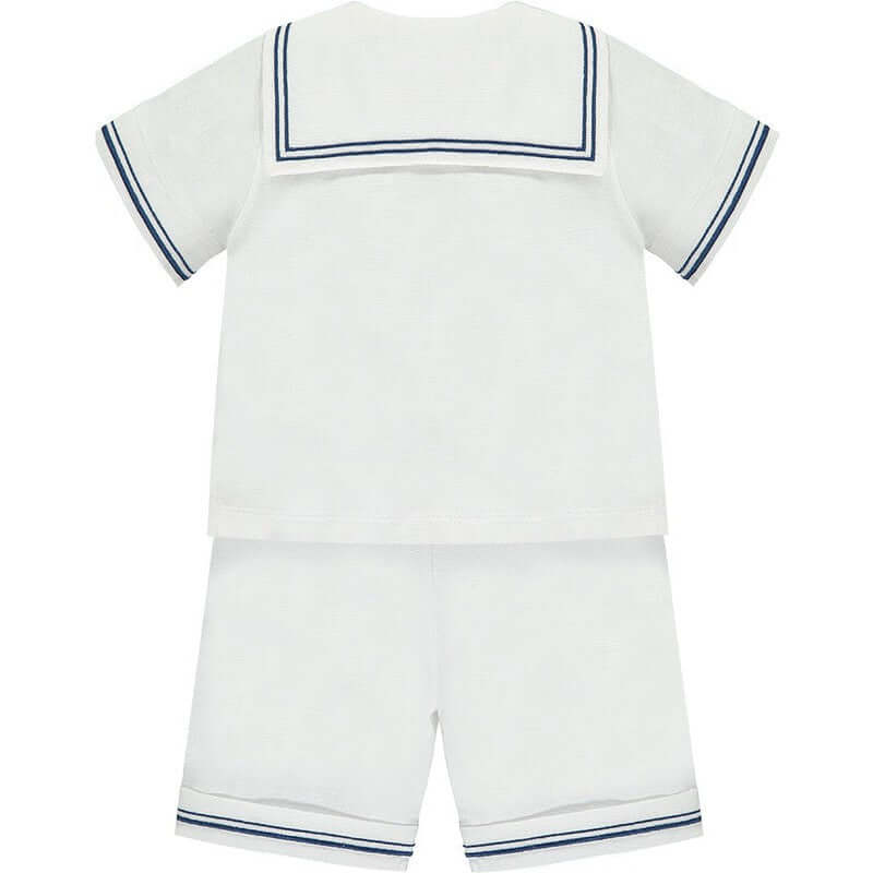 Emile Et Rose Boys White Sailor Short Set Emile Et Rose Boys White Sailor Short Set