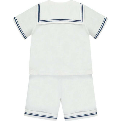 Emile Et Rose Boys White Sailor Short Set Emile Et Rose Boys White Sailor Short Set