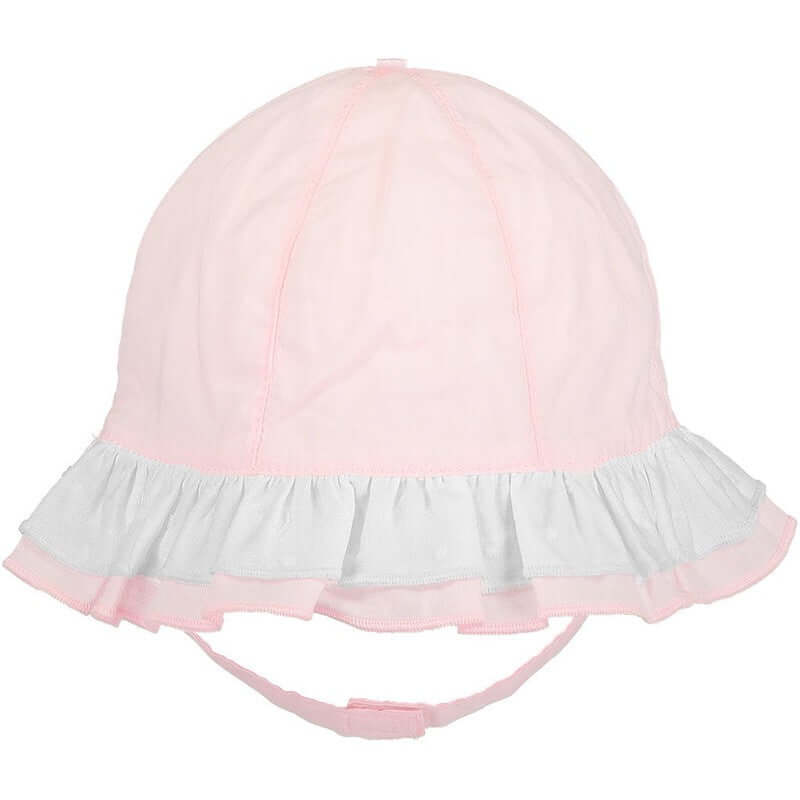 Emile Et Rose Girls Pink Embroided Sun Hat Emile Et Rose Girls Pink Embroided Sun Hat