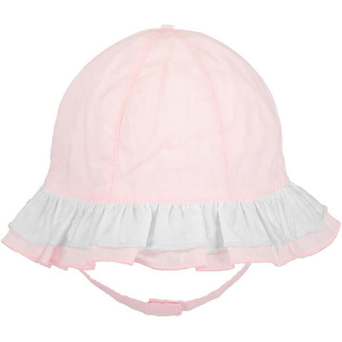 Emile Et Rose Girls Pink Embroided Sun Hat Emile Et Rose Girls Pink Embroided Sun Hat