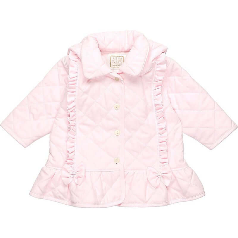Emile Et Rose Girls Pink Quilted Peplum Jacket Emile Et Rose Girls Pink Quilted Peplum Jacket