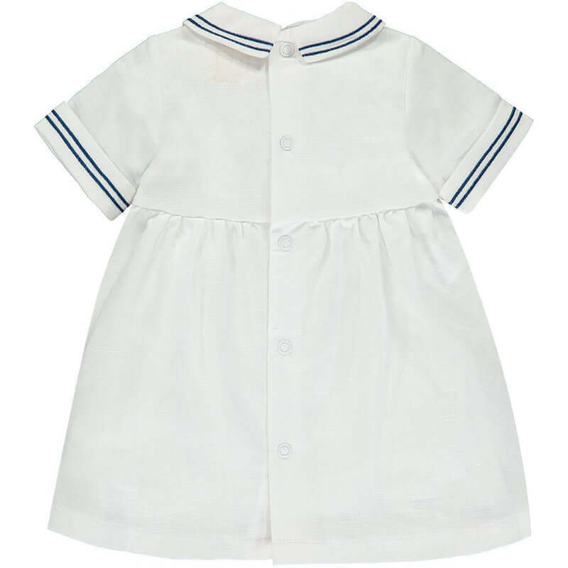Emile Et Rose Girls White Woven Sailor Dress Emile Et Rose Girls White Woven Sailor Dress