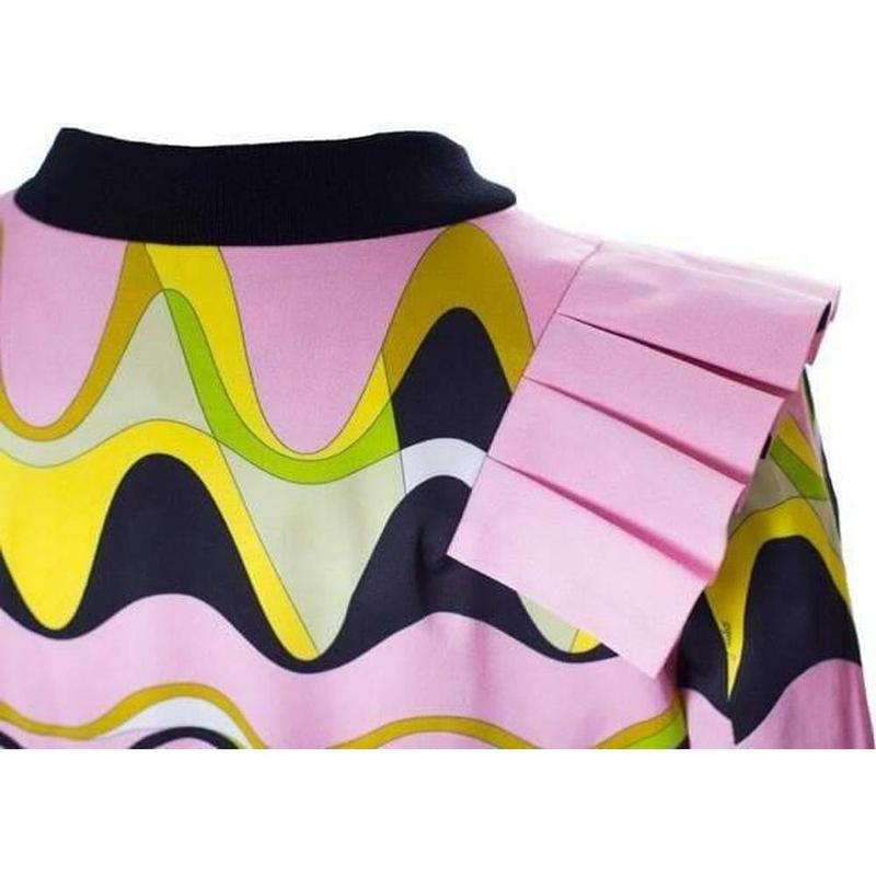 Emilio Pucci Girls Pink Wave Print Jacket Emilio Pucci Girls Pink Wave Print Jacket