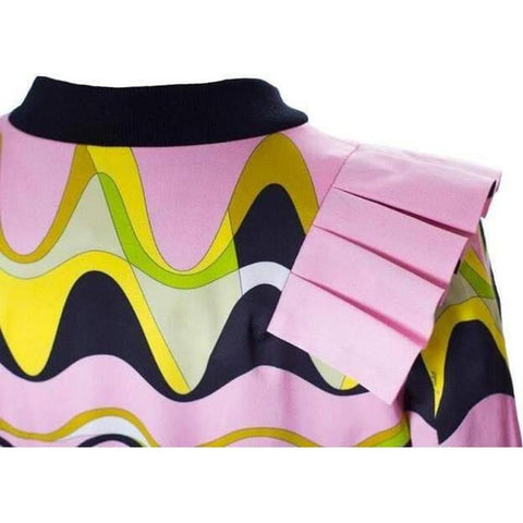 Emilio Pucci Girls Pink Wave Print Jacket Emilio Pucci Girls Pink Wave Print Jacket