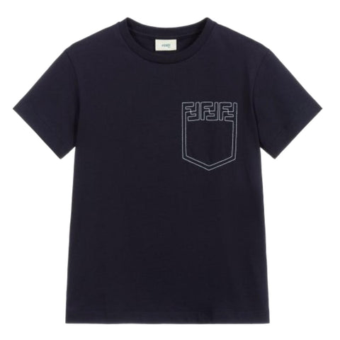 Fendi Boys Navy Logo T-shirt Fendi Boys Navy Logo T-shirt