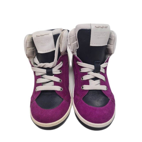 Fendi Girls Purple Hi-Top Boots Fendi Girls Purple Hi-Top Boots