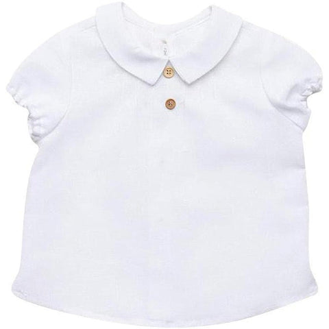 Fina Ejerique Baby Boys White Linen Shirt Fina Ejerique Baby Boys White Linen Shirt