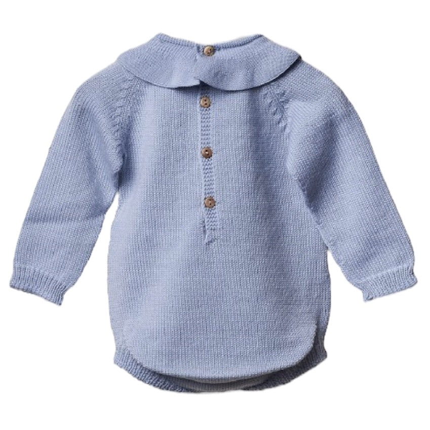 Wedoble Baby Boys Blue Knit Romper Wedoble Baby Boys Blue Knit Romper