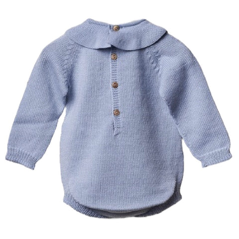 Wedoble Baby Boys Blue Knit Romper Wedoble Baby Boys Blue Knit Romper