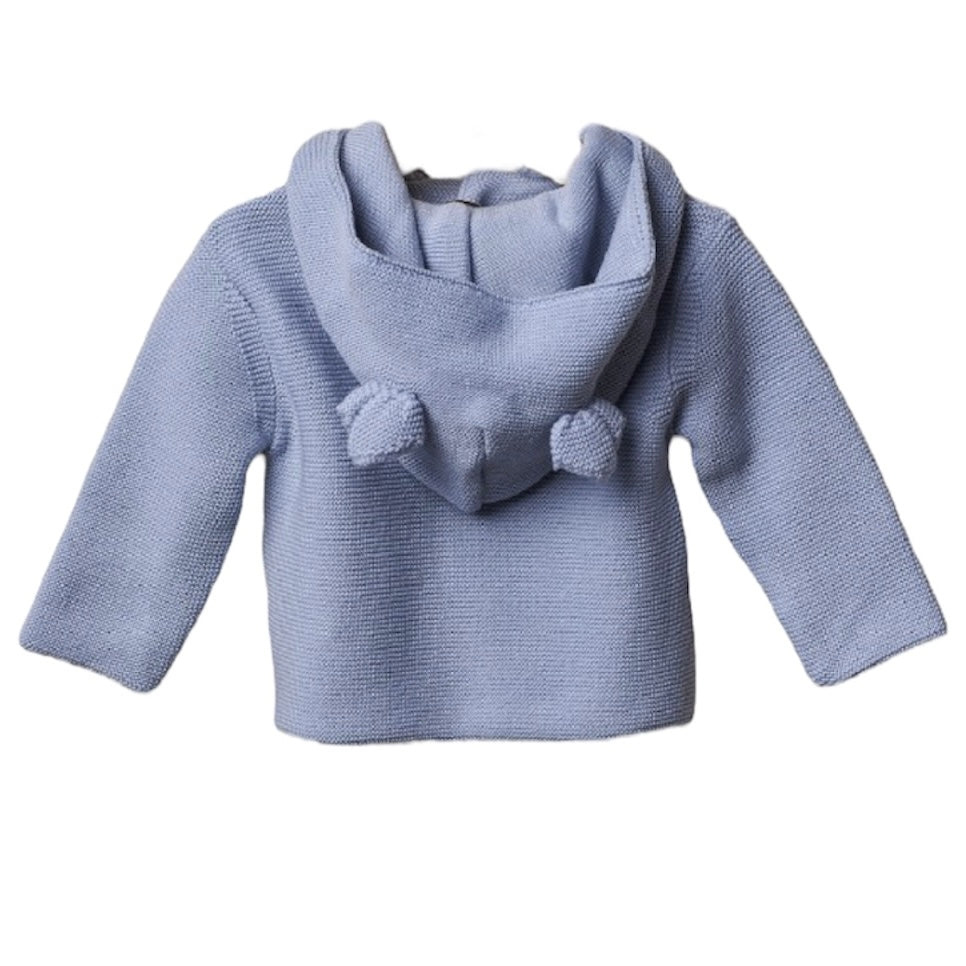 Wedoble Baby Boys Blue Knit Teddy Jacket Wedoble Baby Boys Blue Knit Teddy Jacket