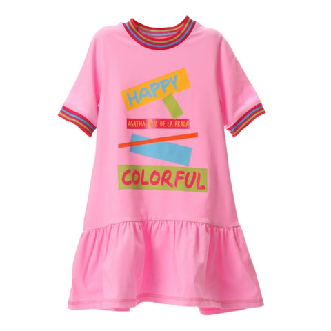 Agatha Ruiz De La Prada Girls Pink Dress Agatha Ruiz De La Prada Girls Pink Dress
