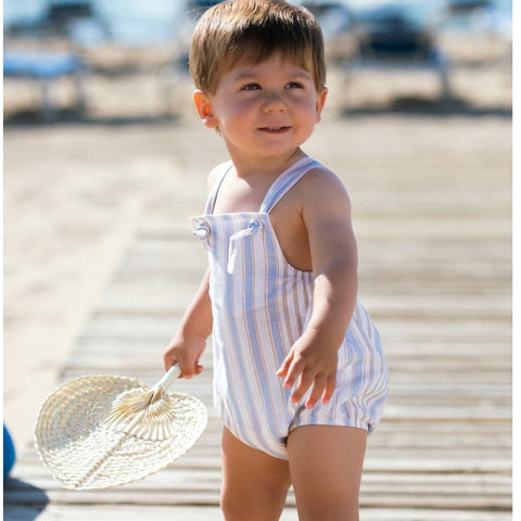 Mac Ilusion Baby Boys Blue Stripe Romper Set Mac Ilusion Baby Boys Blue Stripe Romper Set