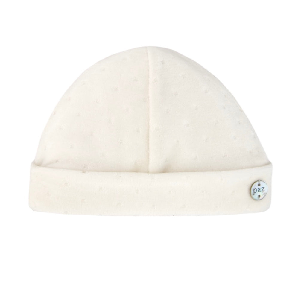 Paz Rodriguez Baby Girls Cream Velour Babygrow with Hat & Bib Paz Rodriguez Baby Girls Cream Velour Babygrow with Hat & Bib