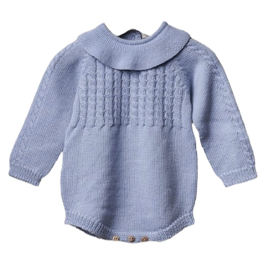 Wedoble Baby Boys Blue Knit Romper Wedoble Baby Boys Blue Knit Romper