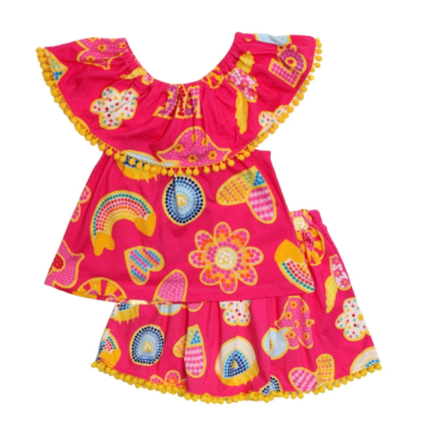Agatha Ruiz De La Prada Girls Multicoloured Skirt Set Agatha Ruiz De La Prada Girls Multicoloured Skirt Set