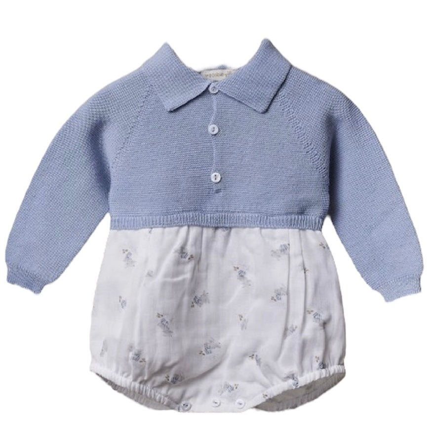 Wedoble Baby Boys Blue Knit Shortie Wedoble Baby Boys Blue Knit Shortie