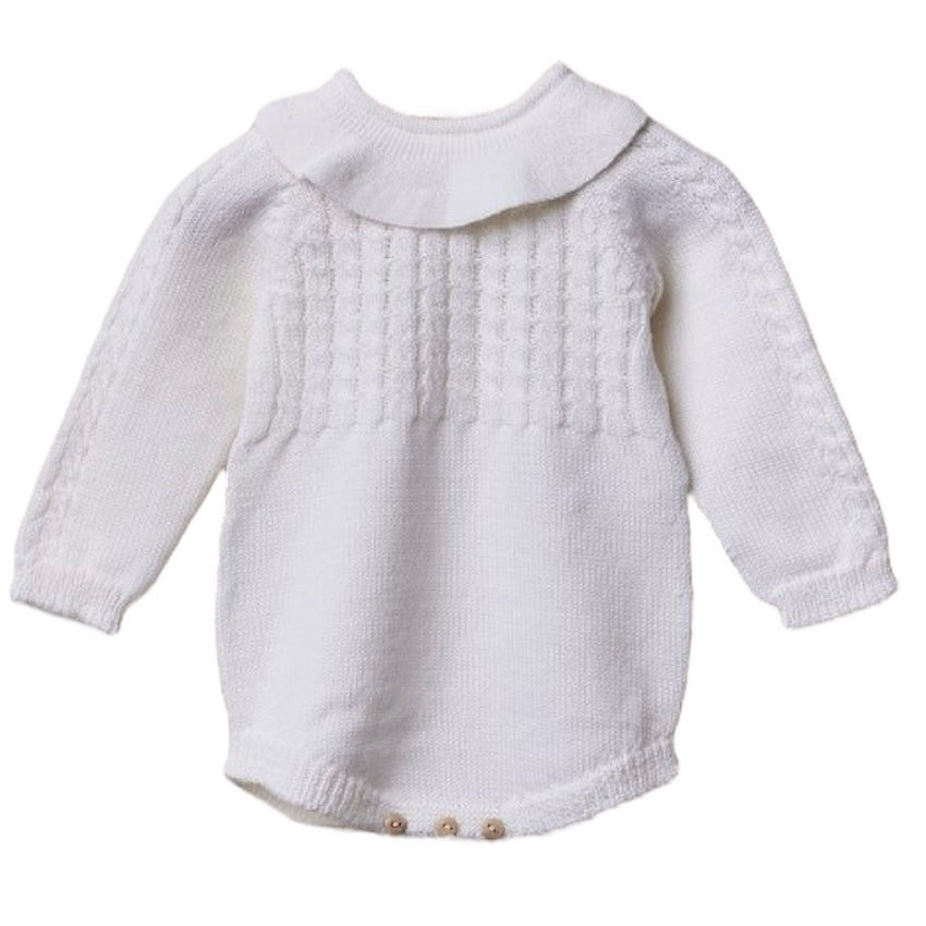 Wedoble Baby Boys Cream Knit Romper Wedoble Baby Boys Cream Knit Romper