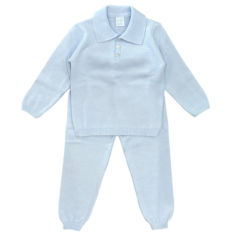 Granlei Boys Pale Blue Knit Set Granlei Boys Pale Blue Knit Set