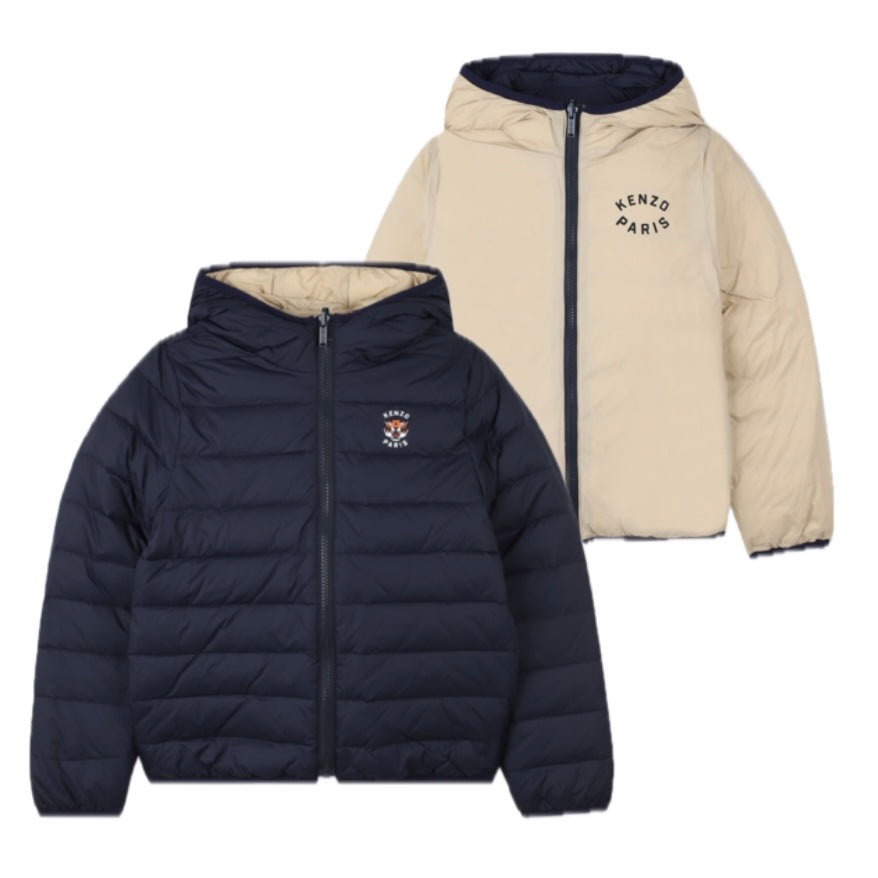 Kenzo Kids Boys Navy Reversible Coat Kenzo Kids Boys Navy Reversible Coat