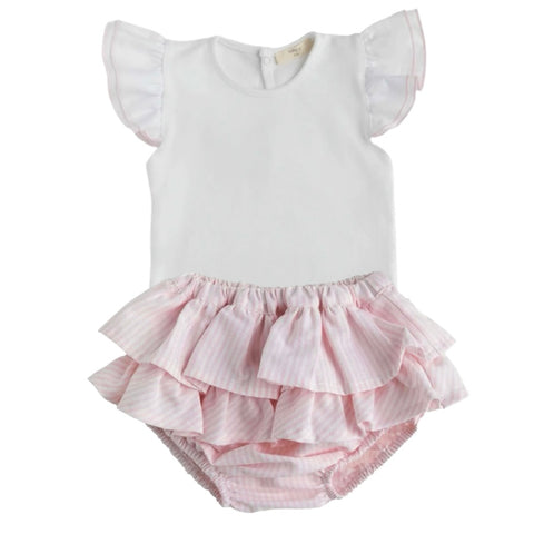 Baby Gi Baby Girls Pink Frill Set Baby Gi Baby Girls Pink Frill Set