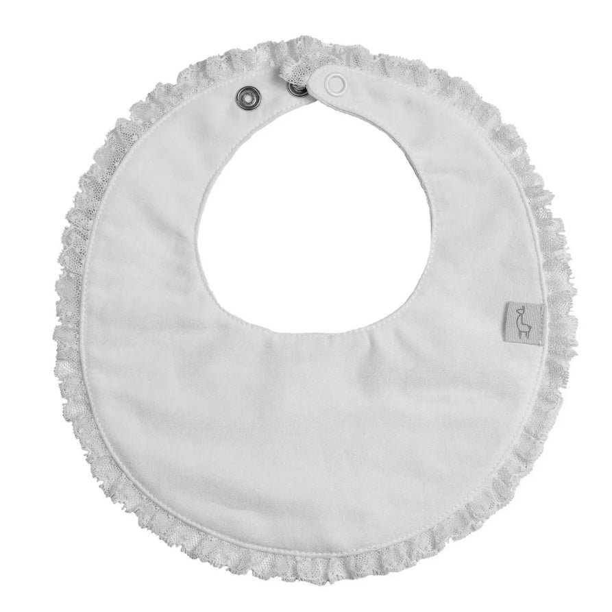 Baby Gi Baby Girls White Lace Bib Baby Gi Baby Girls White Lace Bib