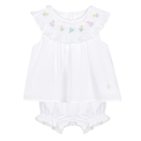 Patachou Baby Girls White Frill Set Patachou Baby Girls White Frill Set