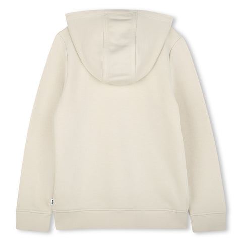 Boss Boys Beige Zip Up Hoodie Boss Boys Beige Zip Up Hoodie