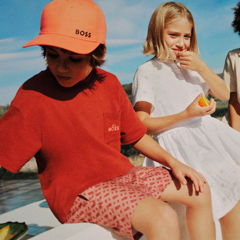 Boss Boys Orange Swim Shorts Boss Boys Orange Swim Shorts
